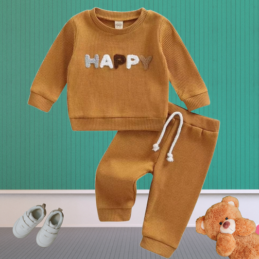 Happy Days Embroidery Knit Set