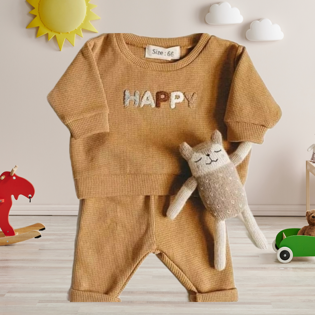 Happy Days Embroidery Knit Set