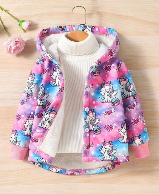 Pink Unicorn Fleece Jacket for Kids