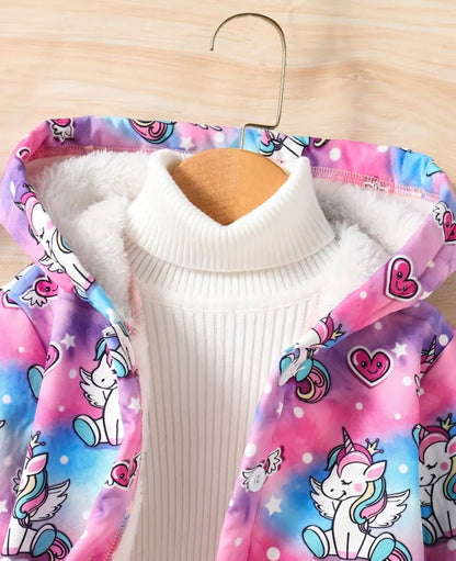 Pink Unicorn Fleece Jacket for Kids