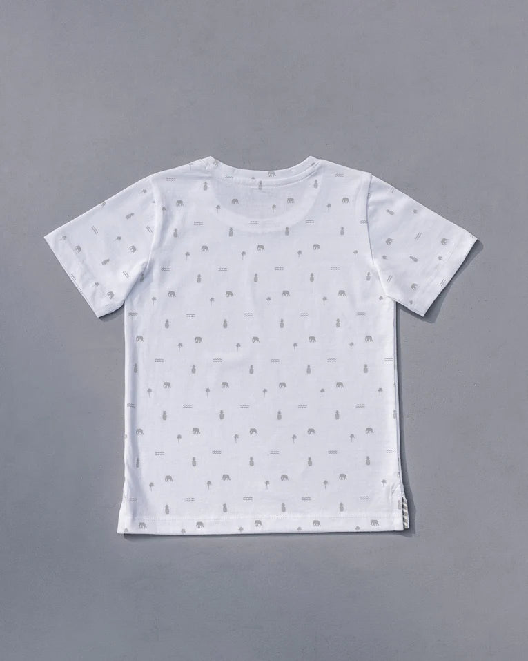 Sunny Safari Tee | Playful Elephant Print