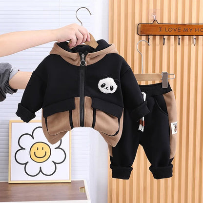 Panda Hoodie and Jogger Set for Toddlers