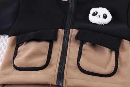 Panda Hoodie and Jogger Set for Toddlers