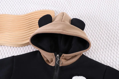 Panda Hoodie and Jogger Set for Toddlers