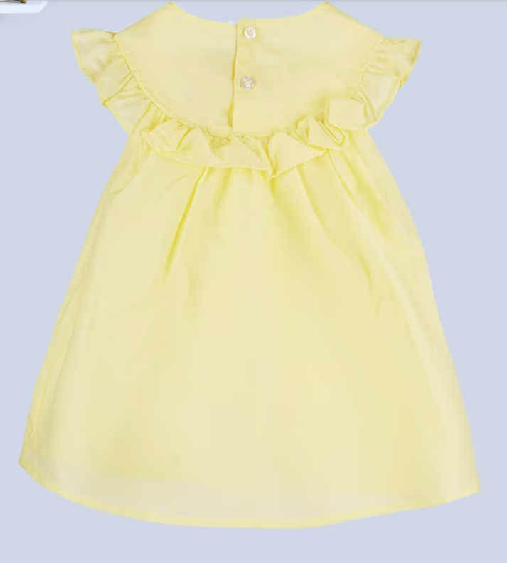 Sunshine Blossom Embroidered Pure Cotton Dress for Toddlers