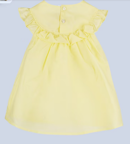 Sunshine Blossom Embroidered Pure Cotton Dress for Toddlers